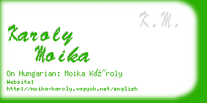 karoly moika business card